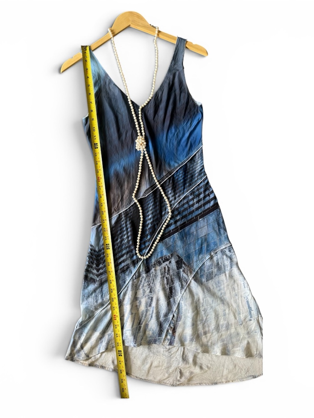 Go Silk Architectural Print Slip Dress | Bias-Cut Silk Charmeuse | EUC XS - Picture 4 of 7